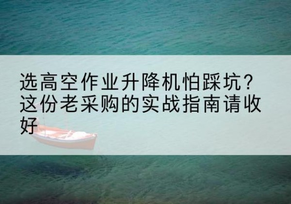 珙县高空作业升降机厂家推荐-选高空作业升降机怕踩坑？这份老采购的实战指南请收好