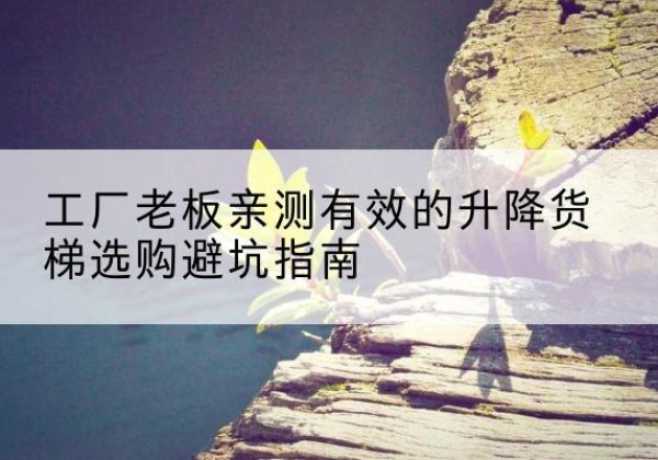 珙县升降货梯怎么选-工厂老板亲测有效的升降货梯选购避坑指南